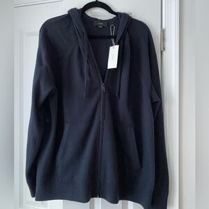 NWT VINCE zip up sweater in Black XL Men cashmere holiday sweater